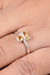 Citrine cocktail ring, 'Double Delight' - Silver Cocktail Ring with Round and Rectangular Citrine Gems