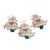 Wool felt ornaments, 'Jingling Joy' (set of 4) - 4 Christmas Tree-Shaped Peace-Themed Wool Felt Ornaments (image 2b) thumbail