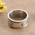 Sterling silver meditation spinner ring, 'Rotating Hearts' - Heart-Themed Sterling Silver Meditation Spinner Ring (image 2) thumbail