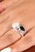 Rainbow moonstone and onyx cocktail ring, 'Glorious Unity' - High-Polished Rainbow Moonstone and Black Onyx Cocktail Ring (image 2j) thumbail