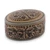 Papier mache and wood decorative box, 'Kashmir Wonder' (small) - Artisan-Made Leaf-Themed Papier Mache Decorative Box (Small)