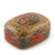 Papier mache decorative box, 'The Prosperous Spring' - Floral Hand-Painted Papier Mache Decorative Box from India