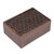 Mango wood box, 'Scallop Secrets' (medium) - Scallop-Patternerd Hand-Carved Medium-Sized Mango Wood Box