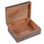 Mango wood box, 'Scallop Secrets' (medium) - Scallop-Patternerd Hand-Carved Medium-Sized Mango Wood Box