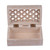 Mango wood box, 'Lattice Secrets' (small) - Artisan-Made Trellis-Patterned Small-Sized Mango Wood Box