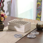 Mango wood box, 'Lattice Secrets' (large) - Trellis-Patterned Large-Sized Mango Wood Box Carved in India