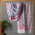 Cotton sarong, 'Gorgeous Garden' - Hand-Block Printed Cotton Sarong with Floral and Leaf Theme
