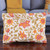 Cotton cosmetic bag, 'Primaveral Splendor' - Spring-Inspired Block-Printed Zippered Cotton Cosmetic Bag