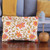 Cotton cosmetic bag, 'Primaveral Splendor' - Spring-Inspired Block-Printed Zippered Cotton Cosmetic Bag