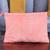 Cotton cosmetic bag, 'Spiral Sweet' - Handmade Block-Printed 100% Cotton Cosmetic Bag in Pink