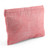 Cotton cosmetic bag, 'Spiral Sweet' - Handmade Block-Printed 100% Cotton Cosmetic Bag in Pink
