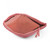 Cotton cosmetic bag, 'Spiral Sweet' - Handmade Block-Printed 100% Cotton Cosmetic Bag in Pink