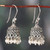 Cultured pearl chandelier earrings, 'Pearly Epoch' - Traditional Natural Cream Cultured Pearl Chandelier Earrings (image 2) thumbail