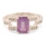 Amethyst and cubic zirconia cocktail ring, 'Purple Awe' - Rectangular Amethyst Cubic Zirconia Silver Cocktail Ring