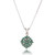 Emerald pendant necklace, 'Immortal Nova' - Star-Themed High-Polished Pendant Necklace with Emerald Gems thumbail