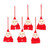 Wool felt ornaments, 'Festive Claus' (set of 6) - Santa Claus-Themed 6-Piece Red 100% Wool Felt Ornament Set thumbail