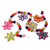 Wool felt garland, 'Snowflake Celebration' - Multicolor Palette Snowflake Wool Felt Garland Made in India thumbail