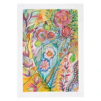 'Bloom with Gratitude' - Spring-Themed Impressionist Watercolor on Paper Painting