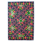 Recycled patchwork wall hanging, 'Geometry of Harmony' - Eco-Friendly Geometric-Patterned Patchwork Wall Hanging