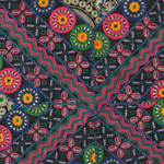 Recycled patchwork wall hanging, 'Geometry of Harmony' - Eco-Friendly Geometric-Patterned Patchwork Wall Hanging