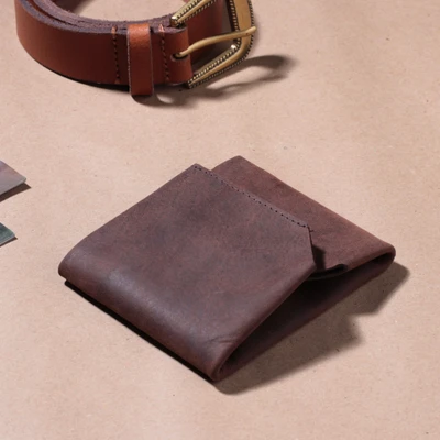 Leather wallet, 'Mahogany Thoughts' - Bohemian-Inspired Mahogany 100% Leather Tri-Fold Wallet