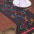 Cotton table runner, 'Magical Constellations' - Handwoven Fringed Cotton Table Runner with Geometric Motifs (image 2) thumbail