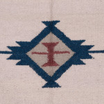 Wool dhurrie rug, 'Midnight Constellation' (4x6) - Star-Patterned Midnight and Cordovan Wool Dhurrie Rug (4x6)