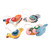 Wool felt ornaments, 'Whimsical Birds' (set of 4) - Bird-Themed 4-Piece Embroidered 100% Wool Felt Ornament Set thumbail