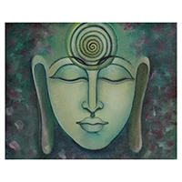 'Nirvana' - Oil Painting of Buddha Reaching Nirvana and Enlightenment