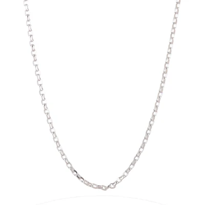 Sterling silver chain necklace, 'Linked Future' - Minimalist High-Polished Sterling Silver Rolo Chain Necklace