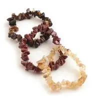 Multi-gemstone beaded stretch bracelets, 'Earthy Triad' (set of 3) - 3 Handmade Citrine Tiger's Eye Goldstone Stretch Bracelets