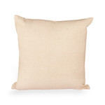 Embroidered cotton cushion covers, 'Olive Floruit' (pair) - Olive & Ecru Cotton Cushion Cover Pair with Bloom Embroidery