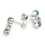 Rainbow moonstone and reconstituted turquoise drop earrings, 'Chic Orbs' - Rainbow Moonstone Reconstituted Turquoise Silver Earrings (image 2d) thumbail
