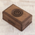 Walnut jewelry box, 'Exotic Radiance' - Carved Walnut Wood jewellery Box (image 2) thumbail