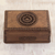 Walnut jewelry box, 'Exotic Radiance' - Carved Walnut Wood jewellery Box (image 2b) thumbail