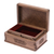 Walnut jewelry box, 'Exotic Radiance' - Carved Walnut Wood jewellery Box (image 2d) thumbail