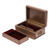 Walnut jewelry box, 'Exotic Radiance' - Carved Walnut Wood jewellery Box (image 2e) thumbail