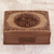 Walnut jewelry box, 'Hypnotic Tree' - Floral Carved Wood Jewelry Box (image 2b) thumbail