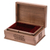 Walnut jewelry box, 'Hypnotic Tree' - Floral Carved Wood Jewelry Box (image 2d) thumbail