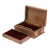 Walnut jewelry box, 'Hypnotic Tree' - Floral Carved Wood Jewelry Box (image 2e) thumbail