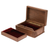 Walnut jewelry box, 'Kashmir Valley' - Indian Floral Wood Jewelry Box (image 2d) thumbail