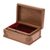 Walnut Jewellery box, 'Kashmir Valley' - Indian Floral Wood Jewellery Box