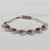 Garnet link bracelet, 'Nature's Delight' - Floral Garnet Bracelet Handcrafted in Sterling Silver (image 2b) thumbail