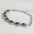 Garnet link bracelet, 'Nature's Delight' - Floral Garnet Bracelet Handcrafted in Sterling Silver (image 2c) thumbail