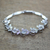 Moonstone tennis bracelet, 'Misty Affair' - Floral Sterling Silver Link Moonstone Bracelet  (image 2c) thumbail