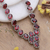 Garnet Y-necklace, 'Cascading Crimson' - Fair Trade Garnet Choker Necklace Sterling Silver Love (image 2) thumbail