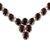 Garnet Y-necklace, 'Cascading Crimson' - Fair Trade Garnet Choker Necklace Sterling Silver Love (image 2c) thumbail