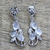 Moonstone earrings, 'Shining Cloud' - Sterling Silver Earrings Moonstone Earrings Artisan Jewelry (image 2b) thumbail