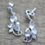 Moonstone earrings, 'Shining Cloud' - Sterling Silver Earrings Moonstone Earrings Artisan Jewelry (image 2c) thumbail