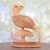 Wood statuette, 'Perky Parrots' - Handcrafted Indian Wood Bird Sculpture thumbail